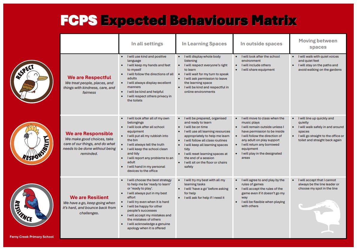 Behaviour Matrix 2025